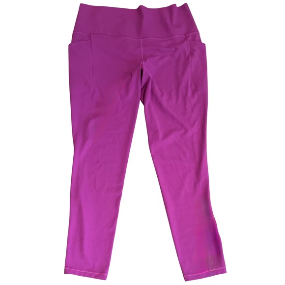 Athleta Pants - Athleta Salutation Stash Tight Magenta Purple High Rise Leggings Women Large 25"